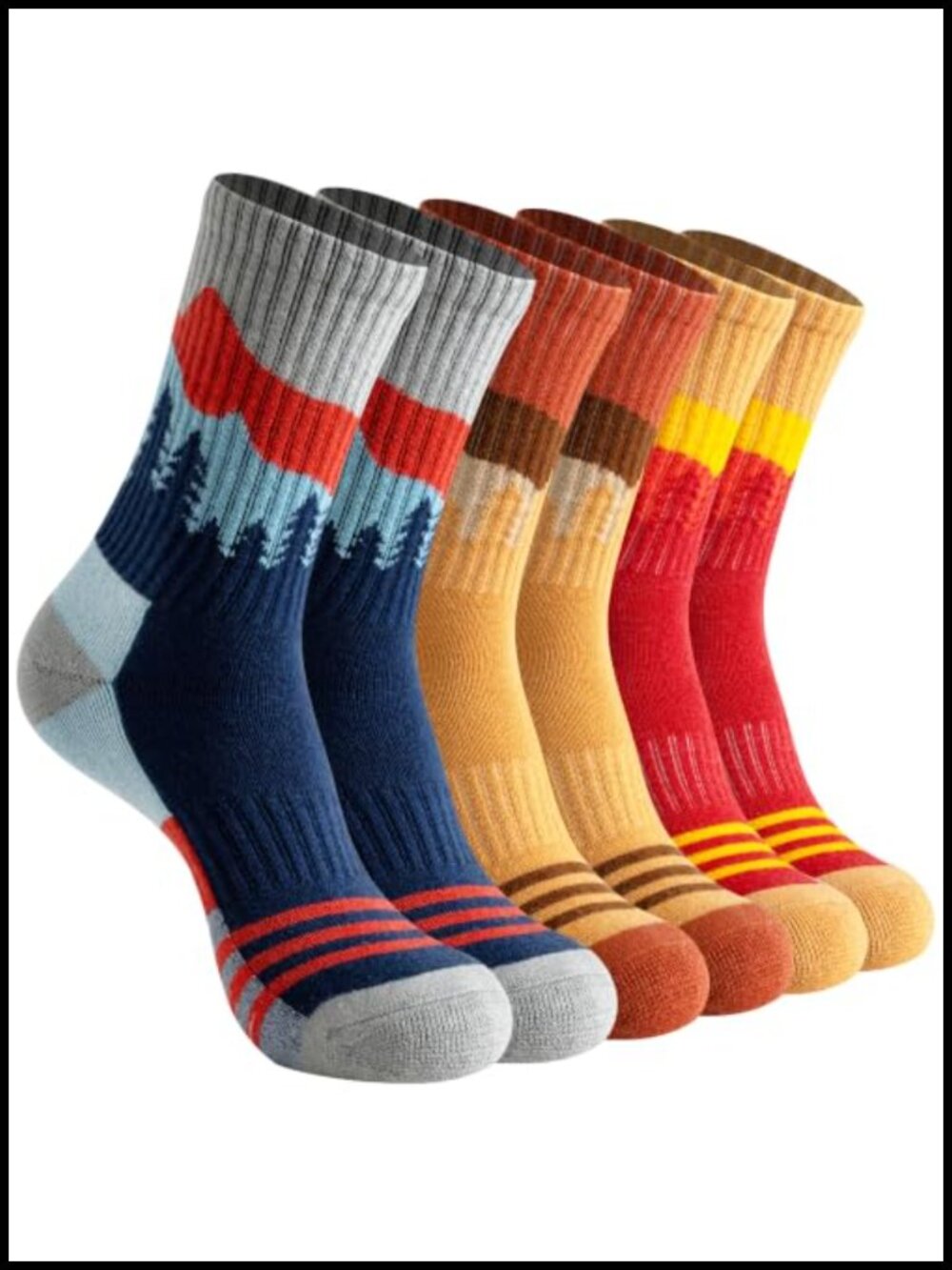 Merino Wool Hiking Socks Cushion Boot Socks for Camping Backpacking
